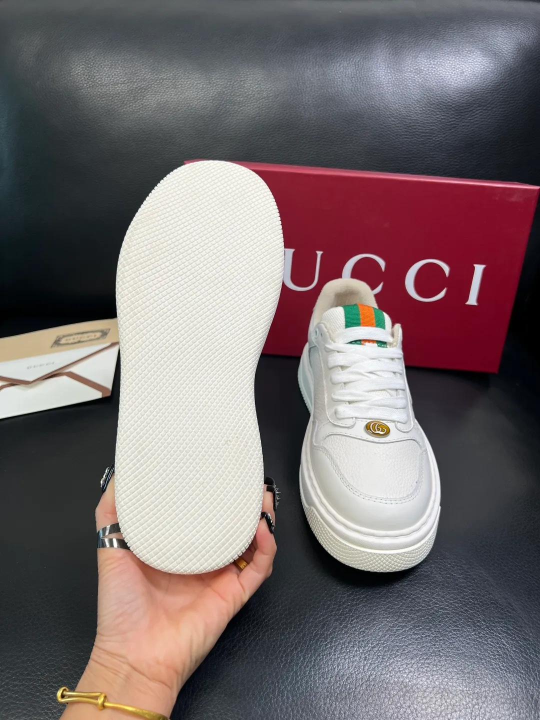 Men's shoes 💰780 Gucci high quality top crafts Gucci counter new original factory configuration, imported cowhide fabric from Italy, imported cowhide lining, breathable and comfortable, sole: original factory special supply original sole super comfortable, original factory and single goods, welcome to compare, code number 38-44 (customized 45)